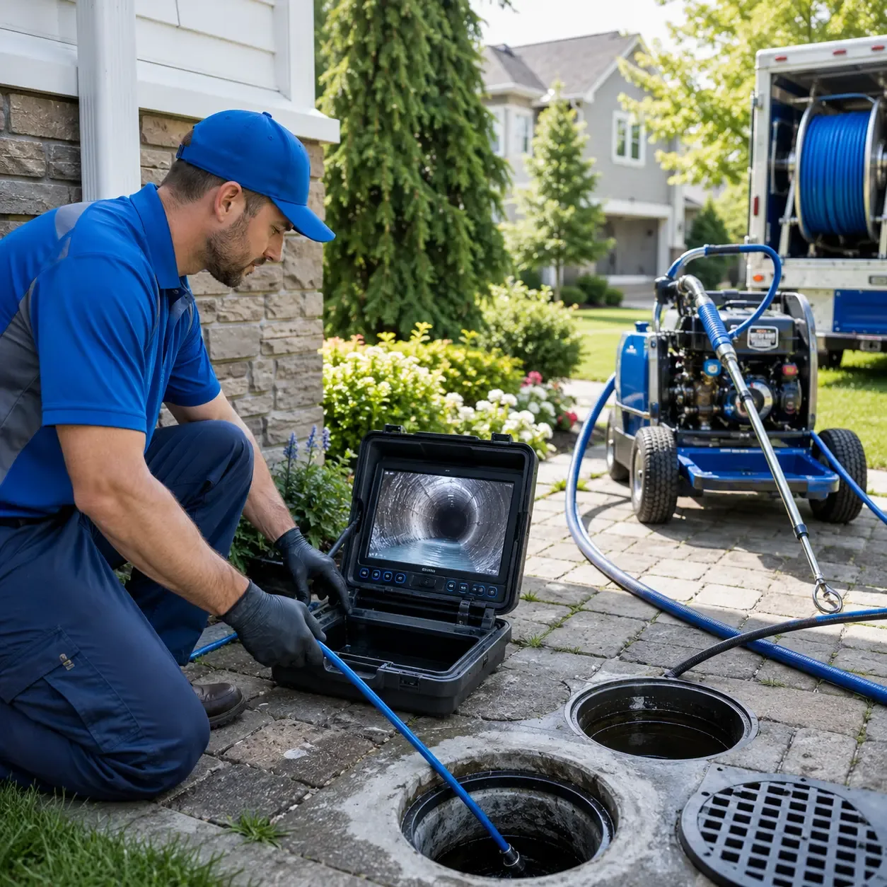 Outdoor drain cleaning professionals serving Monroe City, IN