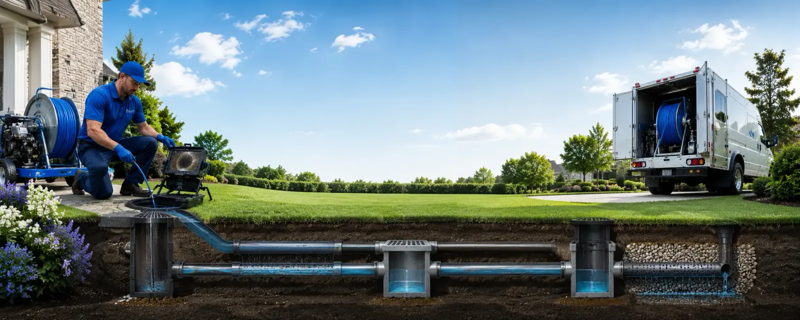 Outdoor drain cleaning information for Monroe City, IN